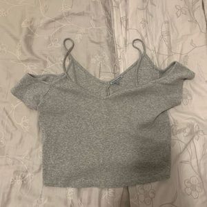 Gray Crop Top